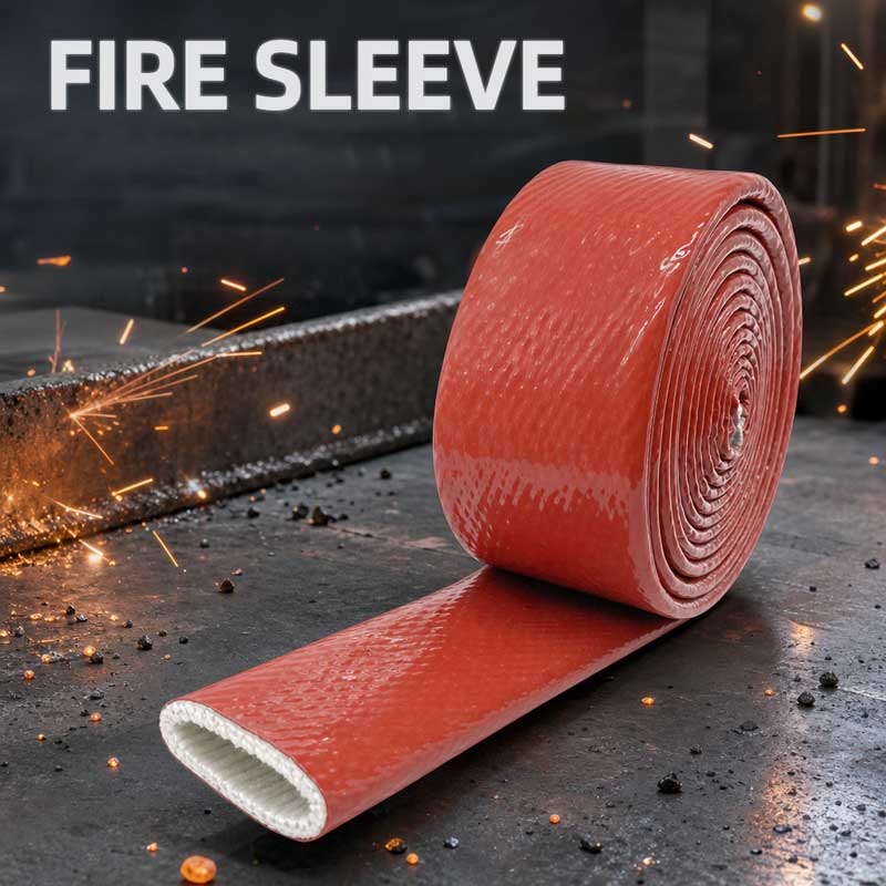 Silicone Coated Fiberglass Fire Sleeve