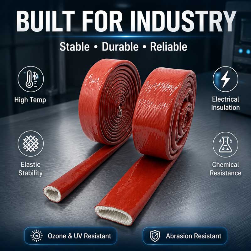 Silicone Coated Fiberglass Fire Sleeve