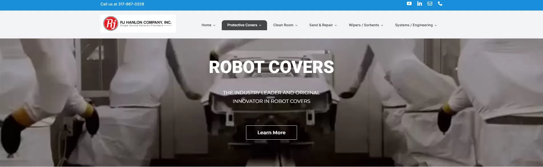 R.J. Hanlon Paint Robot Covers Manufacturer USA