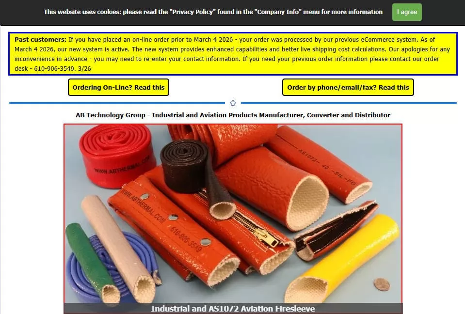 AB Thermal - Industrial Knit Fire Sleeve and Thermal Protection Products USA
