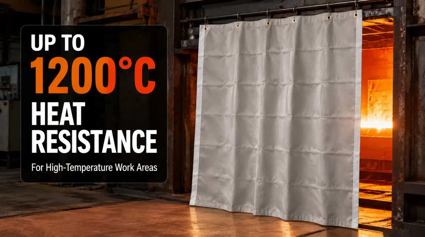 Heat Shield Curtains Installed in hot work area