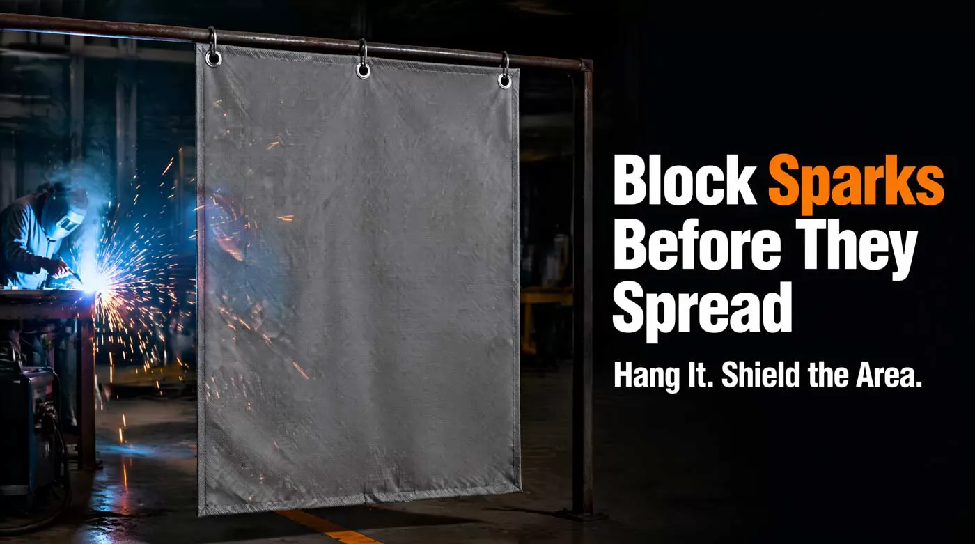 Industrial Vermiculite Coated High Silica Welding Blanket Used for Hot Work Protection