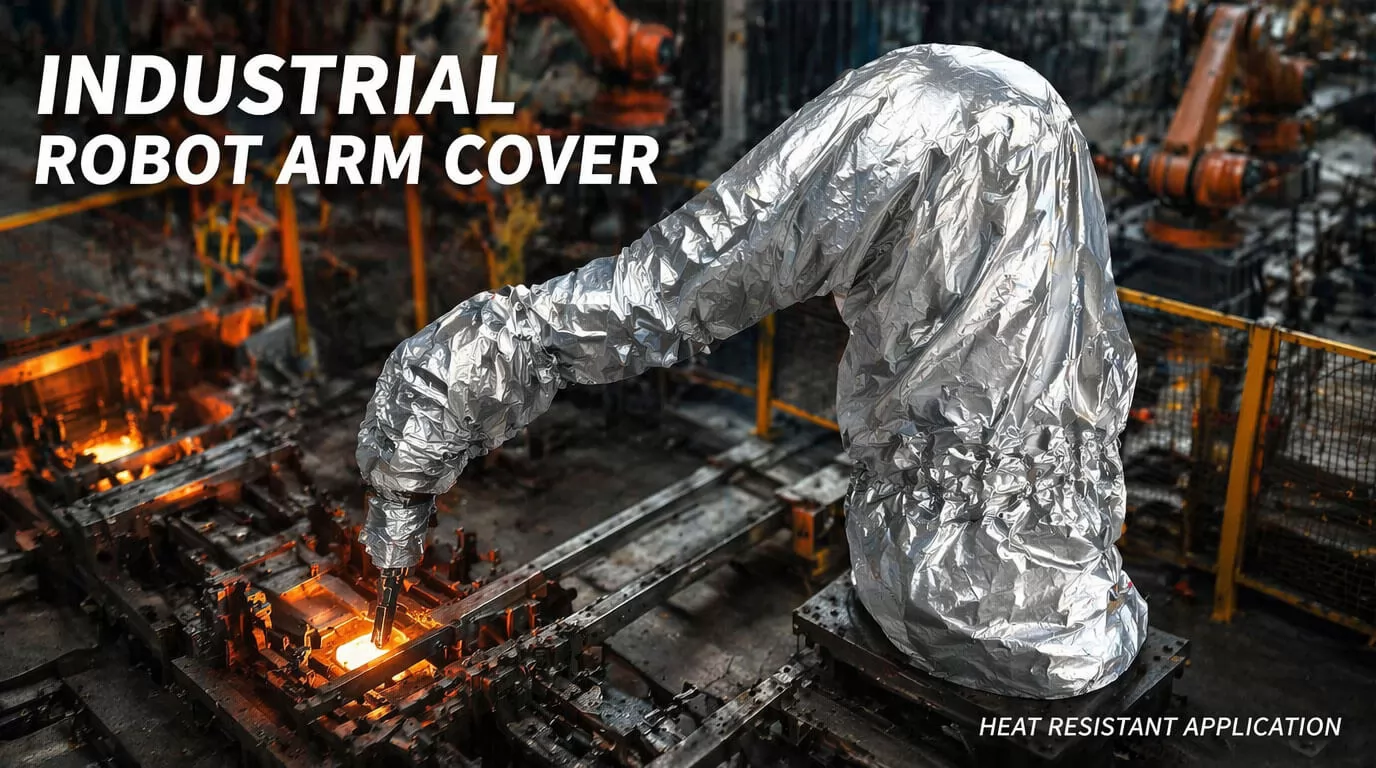 High temperature robot protective cover used in foundry plant