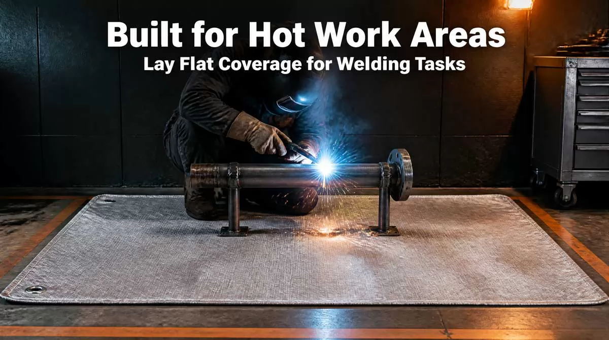 Vermiculite Coated High Silica Welding Blanket for Oxy-Fuel Cutting and Spark Protection
