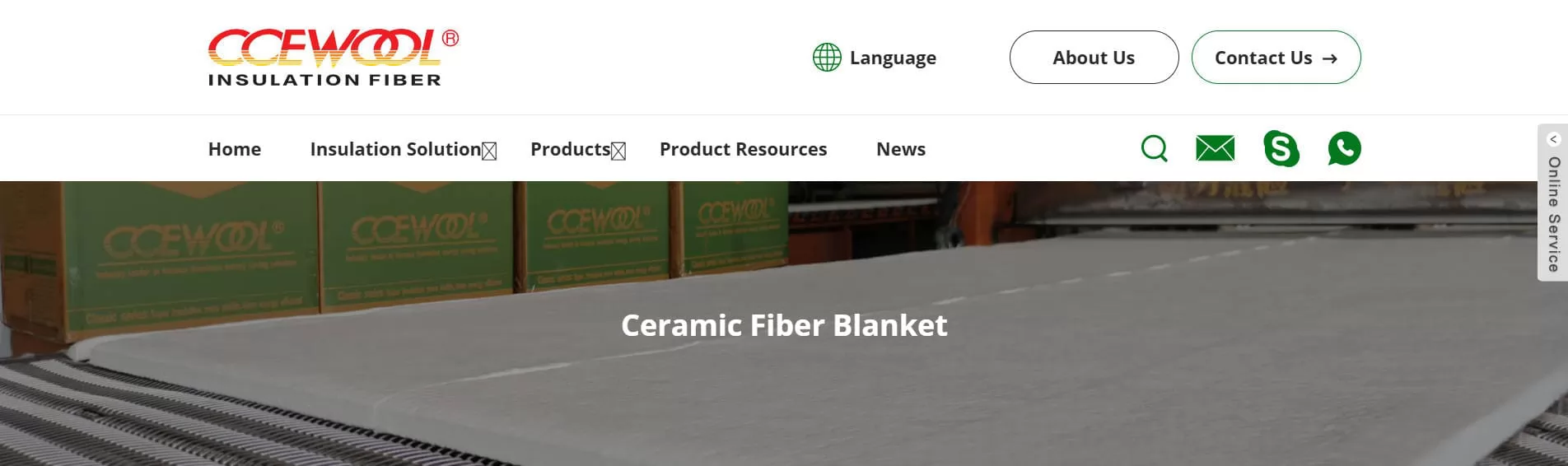 CCEWOOL ceramic fiber blanket factory production base in Zibo China