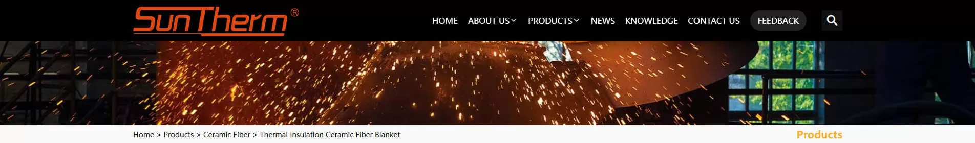 SUNTHERM ceramic fiber blanket manufacturer plant in Zibo China