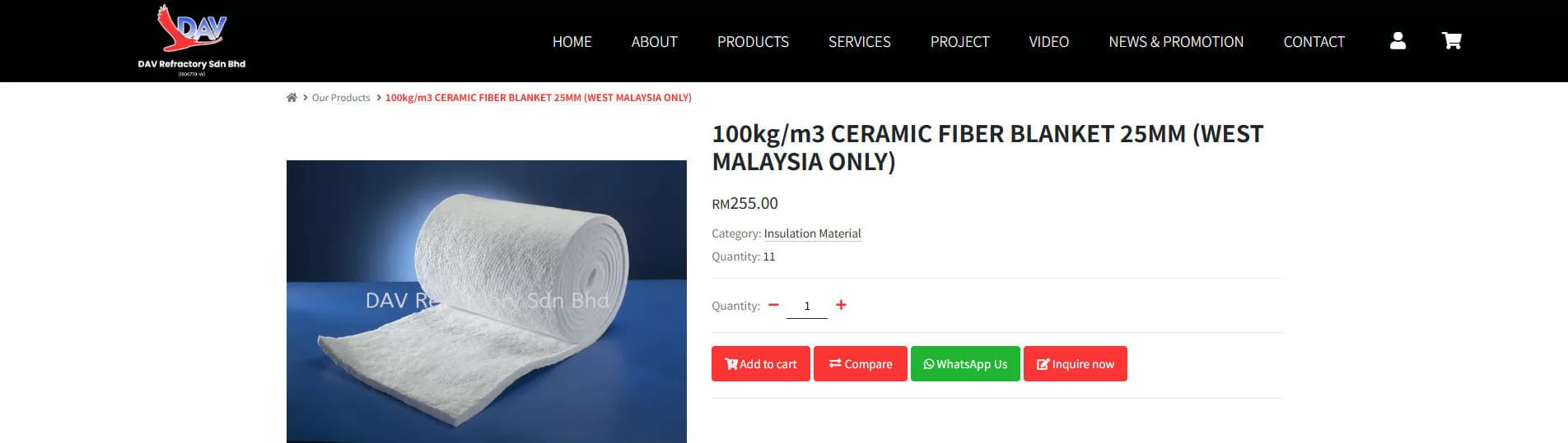 Ceramic Fiber Blanket Supplier Malaysia for Refractory Applications