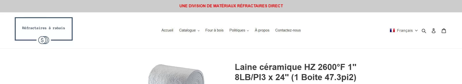 Réfractaires à Rabais ceramic fiber blanket supplier Quebec Canada