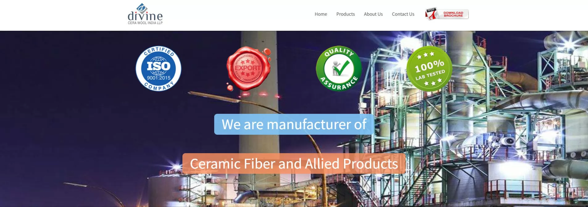 Divine Cera Wool India Ceramic Fiber Blanket Manufacturer Gujarat