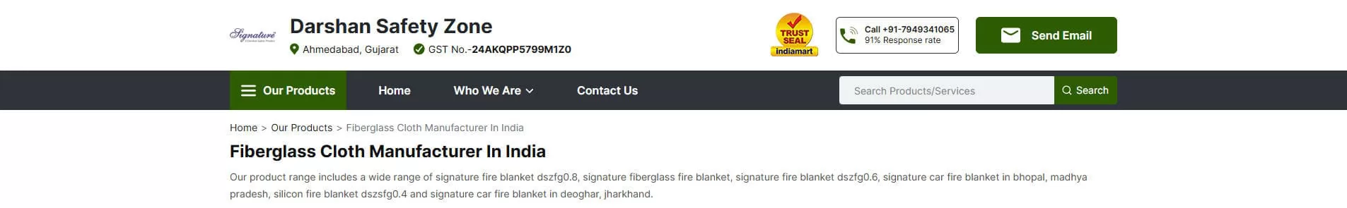 Darshan Safety Zone - Fiberglass Cloth Manufacturer in India