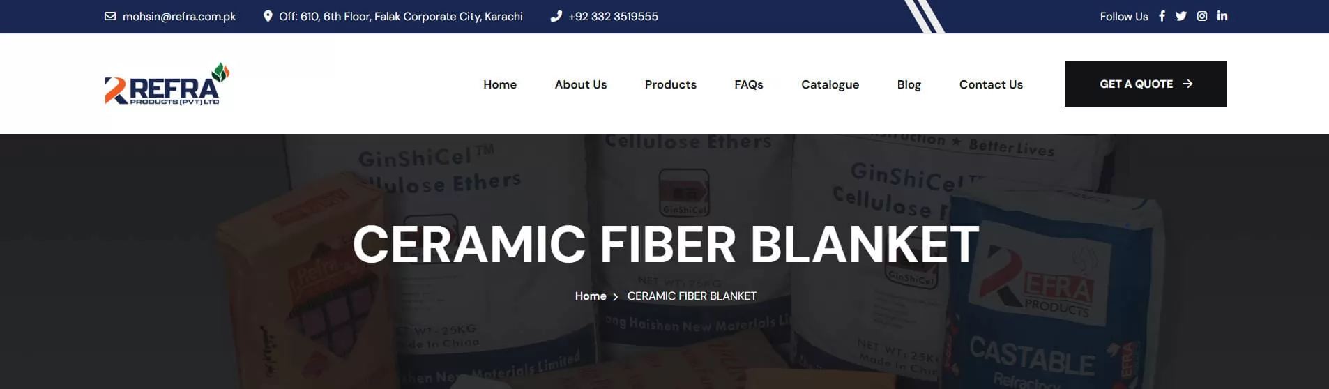 Top 5 Ceramic Fiber Blanket Suppliers Serving Pakistan